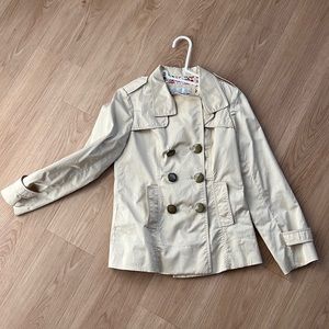 Beige trench coat